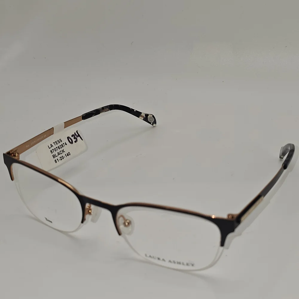 LAURA ASHLEY EYEWEAR TESS BLACK 51-20-140 RX EYEGLASSES FRAME‎